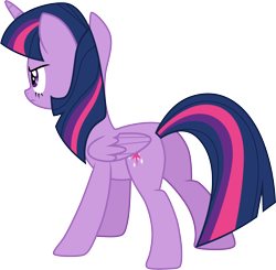 Size: 3070x3004 | Tagged: safe, artist:cloudyglow, twilight sparkle, twilight sparkle (alicorn), alicorn, pony, the cutie re-mark, .ai available, female, folded wings, mare, plot, simple background, solo, transparent background, twibutt, vector