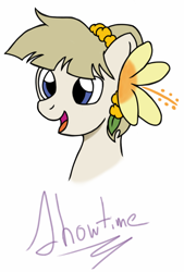 Size: 720x1066 | Tagged: safe, artist:captshowtime, oc, oc only, oc:mission belle, bust, con, con mascot, convention, mascot, pacific ponycon, pacific ponycon 2017, portrait, ppc, simple background, solo, white background