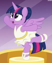 Size: 4131x5000 | Tagged: safe, artist:an-tonio, derpibooru exclusive, twilight sparkle, twilight sparkle (alicorn), alicorn, pony, a royal problem, absurd resolution, ballerina, clothes, cute, dress, skirt, solo, tutu, twiabetes, twilarina