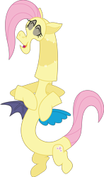 Size: 5000x8475 | Tagged: safe, artist:hithroc, discord, discordant harmony, absurd resolution, fluttershy suit, simple background, solo, transparent background, vector