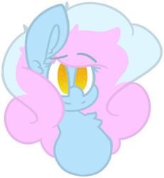 Size: 901x976 | Tagged: safe, artist:moonydusk, oc, oc only, oc:astral knight, pony, bust, chest fluff, no pupils, simple background, solo, transparent background