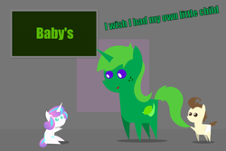 Size: 1024x683 | Tagged: safe, artist:limedreaming, pound cake, princess flurry heart, oc, oc:lime dream, pony, unicorn, baby, baby pony, female, mare, misspelling, pointy ponies