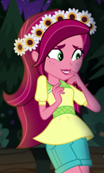 Size: 433x719 | Tagged: safe, screencap, gloriosa daisy, equestria girls, legend of everfree, clothes, cropped, female, shorts, solo