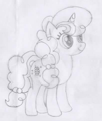 Size: 411x485 | Tagged: safe, sugar belle, pony, monochrome, solo, traditional art