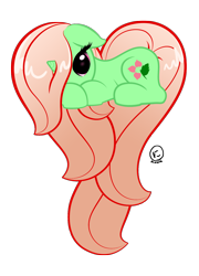 Size: 1050x1458 | Tagged: safe, artist:nimaru, oc, oc only, oc:rose petal, pony, unicorn, female, heart pony, mare, prone, simple background, solo, transparent background