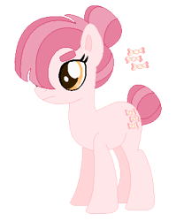 Size: 339x408 | Tagged: safe, artist:brownmota, oc, oc only, oc:candy cane, pony, base used, female, hair bun, mare, offspring, parent:cheese sandwich, parent:pinkie pie, parents:cheesepie, simple background, solo, transparent background