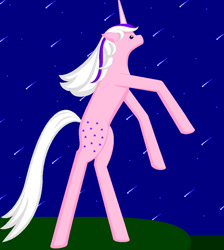 Size: 850x950 | Tagged: safe, artist:orangebutterflystar, twilight, pony, g1, female, horn, mare, pink coat, two toned mane