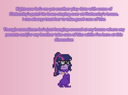 Size: 504x377 | Tagged: safe, artist:verve, sci-twi, twilight sparkle, equestria girls, ain't never had friends like us, ask, genie, glasses, pixel art, shantae, simple background, solo, tumblr