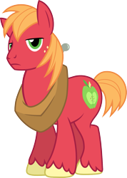 Size: 1081x1521 | Tagged: safe, artist:walrusinc, big macintosh, earth pony, pony, honest apple, lidded eyes, simple background, solo, transparent background, vector