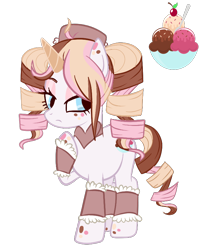 Size: 674x824 | Tagged: safe, artist:peachesandcreamated, oc, oc only, oc:frozen confection, pony, unicorn, female, mare, solo