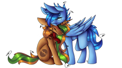 Size: 1440x809 | Tagged: safe, artist:thetrottingwolf, oc, oc only, oc:ginger snap, pony, blushing