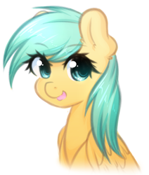 Size: 1280x1510 | Tagged: safe, artist:fluffymaiden, sunshower raindrops, pony, colored pupils, colored sketch, cute, female, looking at you, mare, open mouth, simple background, smiling, solo, white background
