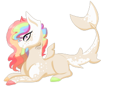 Size: 4286x3000 | Tagged: safe, artist:kittii-kat, oc, oc only, oc:nerine, original species, shark pony, prone, solo