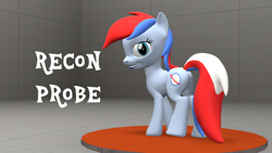 Size: 4096x2304 | Tagged: safe, oc, oc only, oc:recon probe, earth pony, pony, 3d, absurd resolution, downloadable, looking at you, source filmmaker