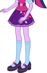 Size: 2319x3569 | Tagged: safe, artist:teentitansfan201, edit, sci-twi, twilight sparkle, equestria girls, spoiler:eqg specials, clothes, cropped, legs, mary janes, pictures of legs, shoes, simple background, skirt, socks, solo, transparent background, vector, vector edit