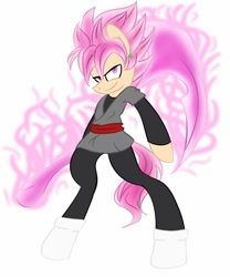 Size: 853x1024 | Tagged: safe, pony, dragon ball super, goku black, ponified, super saiyan rosé