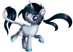 Size: 3015x2159 | Tagged: safe, artist:ilynalta, oc, oc only, oc:gate, pony, unicorn, colored pupils, female, long tail, looking at you, mare, raised hoof, simple background, smiling, solo, transparent background, unshorn fetlocks