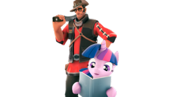 Size: 1024x576 | Tagged: safe, twilight sparkle, human, pony, unicorn, book, crossover, knife, kukri, mundle mundy, simple background, sniper, team fortress 2, transparent background