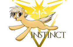 Size: 1000x647 | Tagged: safe, artist:wolftendragon, pokémon, pokémon go, ponified, solo, team instinct