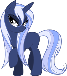 Size: 2381x2710 | Tagged: safe, artist:steampunk-brony, oc, oc only, oc:silverlay, pony, unicorn, female, high res, mare, simple background, solo, transparent background, vector, wet mane