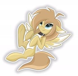 Size: 2338x2278 | Tagged: safe, artist:twistedmindbrony, oc, oc only, pegasus, pony, choker, pale belly, solo