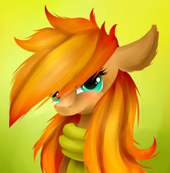 Size: 1245x1263 | Tagged: safe, artist:twistedmindbrony, oc, oc only, oc:maple leaf, bust, clothes, portrait, scarf, solo