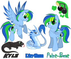 Size: 6000x5000 | Tagged: safe, artist:auveiss, oc, oc only, oc:kyle, oc:paint beat, oc:rhythm, dragon, lizard, absurd resolution, cutie mark, simple background, transparent background, vector