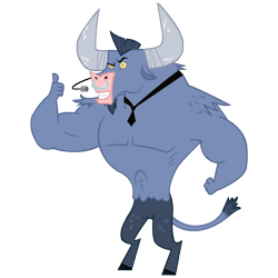 Size: 6000x6000 | Tagged: safe, artist:lolke12, iron will, minotaur, putting your hoof down, .psd available, absurd resolution, simple background, solo, trace, transparent background