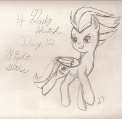 Size: 1740x1698 | Tagged: safe, artist:silversthreads, night glider, pegasus, pony, daily sketch, female, solo