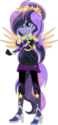 Size: 331x716 | Tagged: safe, artist:starchasesketches, oc, oc only, oc:starchase, equestria girls, legend of everfree, base used, crystal wings, solo