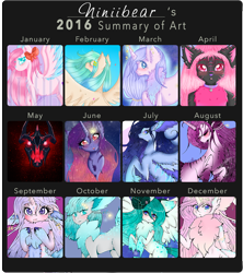 Size: 1000x1128 | Tagged: safe, artist:niniibear, oc, oc only, pony, art summary, awesome, black, blue, cute, fluffy, magenta, pink, ponies, purple, red, solo, summary