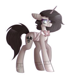 Size: 1024x1137 | Tagged: safe, artist:umiimou, oc, oc only, oc:abby rae, pony, unicorn, bowtie, simple background, solo, transparent background