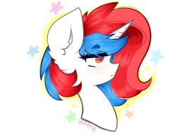 Size: 4500x3500 | Tagged: safe, artist:kattrilogy, oc, oc only, pony, unicorn, absurd resolution, bust, female, solo