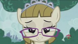 Size: 1366x768 | Tagged: safe, screencap, zippoorwhill, pony, forever filly, glasses, lidded eyes, solo