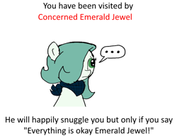 Size: 680x523 | Tagged: safe, artist:ficficponyfic, edit, edited edit, oc, oc only, oc:emerald jewel, bandana, child, color, colt, colt quest, concerned, femboy, foal, hair over one eye, image macro, male, meme, solo, text