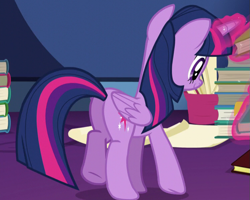 Size: 747x597 | Tagged: safe, screencap, twilight sparkle, twilight sparkle (alicorn), alicorn, pony, the hooffields and mccolts, butt, cropped, female, mare, plot, solo