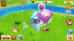 Size: 1280x720 | Tagged: safe, screencap, gentle breeze, posey shy, zephyr breeze, pony, cute, gameloft, shys, vip