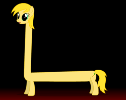 Size: 614x487 | Tagged: safe, artist:viva reverie, oc, oc only, oc:measuruler, earth pony, pony, gradient background, immatoonlink, impossibly long neck, long pony, solo