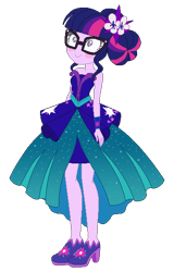 Size: 368x574 | Tagged: safe, artist:dashiepower, sci-twi, twilight sparkle, equestria girls, legend of everfree, blushing, crystal gala, crystal gala dress, cute, solo, twiabetes