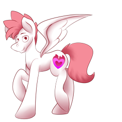 Size: 3000x3000 | Tagged: safe, artist:php37, fizzle, dracony, dragon, hybrid, pegasus, pony, looking at you, pony form, raised hoof, raised leg, simple background, smiling, solo, spread wings, transparent background