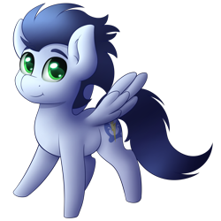 Size: 2000x2000 | Tagged: safe, artist:spirit-dude, soarin', pony, chibi, cute, looking at you, simple background, smiling, solo, transparent background