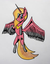 Size: 2404x3056 | Tagged: safe, artist:bumskuchen, oc, oc only, alicorn, pony, solo, traditional art