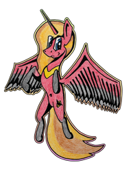 Size: 2404x3056 | Tagged: safe, artist:bumskuchen, oc, oc only, alicorn, pony, simple background, solo, traditional art, transparent background