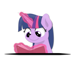 Size: 1240x1240 | Tagged: safe, artist:ljdamz1119, twilight sparkle, pony, book, reading, simple background, solo, transparent background