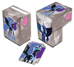 Size: 900x808 | Tagged: safe, nightmare moon, box, deck box, fim logo, irl, merchandise, my little pony logo, photo, solo