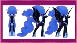 Size: 815x456 | Tagged: safe, nightmare moon, 3d, 3d model, concept art, gameloft, reference sheet, solo