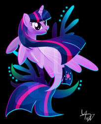 Size: 800x974 | Tagged: safe, artist:ii-art, twilight sparkle, twilight sparkle (alicorn), alicorn, pony, seapony (g4), my little pony: the movie, seaponified, seapony twilight, shirt design, solo, species swap, watermark