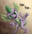 Size: 1200x1286 | Tagged: safe, artist:starbat, spike, dragon, crossover, gremlins, solo