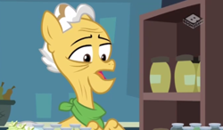 Size: 496x289 | Tagged: safe, screencap, grand pear, pony, the perfect pear, old grand pear