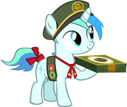 Size: 12204x10304 | Tagged: safe, artist:cyanlightning, oc, oc only, oc:cyan lightning, 28 pranks later, .svg available, absurd resolution, cap, colt, cookie, cute, cutie mark, cyan's filly guides, filly guides, food, hat, male, ocbetes, ribbon, simple background, solo, transparent background, vector
